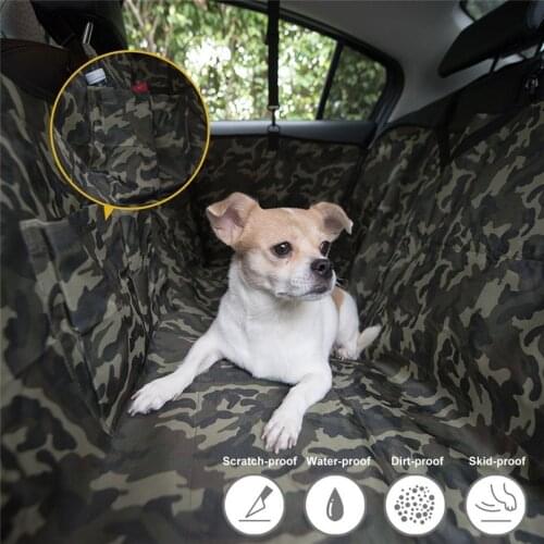 Waterproof dog car seat cover for Dog Cat Camouflage Pet Carriers Seat Covers Scratch Proof Nonslip Mat Blanket transportinperro