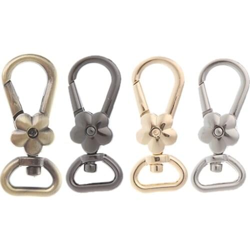 Y166 Flower Lobster Clasps Swivel Trigger Clips Snap Hooks Bag Key Rings Keychains