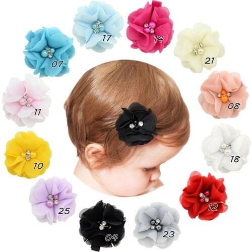 1Pcs 12 Colors Children Flower Kids Hairpins Barrettes Headwear Women Hair Clip Women Fashion Headdress Girls Hair Accessories