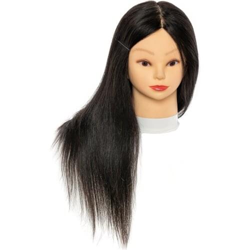 1 Pcs Mannequin Head 100% Real Human Hair Hairstyles Hair Training Styling Professional Hairdressing head