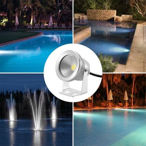 10W LED Swimming Pool Light Underwater Waterproof IP65 Landscape Lamp RGB AC/DC 900~1000LM DC 12V