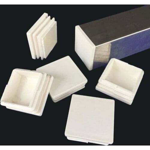 2/10/20pcs Square Plastic White Blanking End Cap Tube Pipe Insert Plug Bung 10x20mm~100x100mm