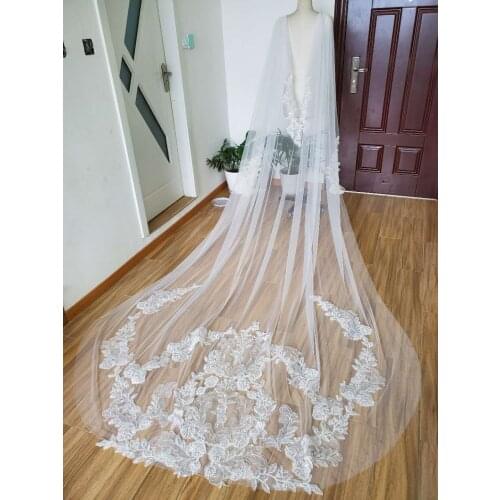 White Ivory Lace Shawl Bolero Wedding Jacket Bridal Wrap Shrug Capes prom Shoulder yarn shawl 3m cathedral