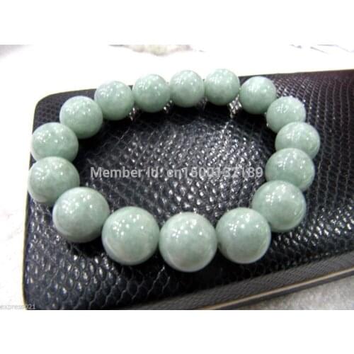 Shiipping 001951 Perfect Chinese 100% Natural /Jadeite Beads Bracelet/ String Bracelet
