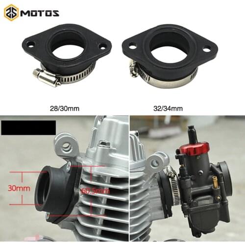 ZS MOTOS Motorcycle Carburetor Rubber Adapter Inlet Intake Pipe For MIKUNI VM24 OKO KOSO KEIHIN PE28 21/24/26/28/30/32/34mm