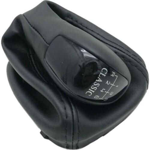 6 Speed Gear Shift Knob Leather Cover Case for Mercedes-Benz C Class W203 S203