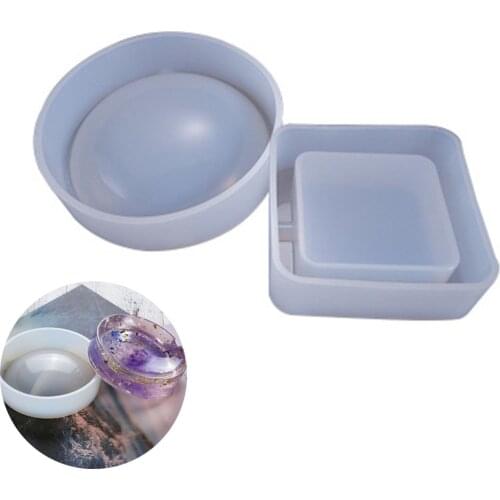 Round Ashtray Silicone Mold Epoxy Resin Ashtray Mold Resin Jewelry Craft Clay Resin Molds Storage Box Mold Perfume Plaster Mold