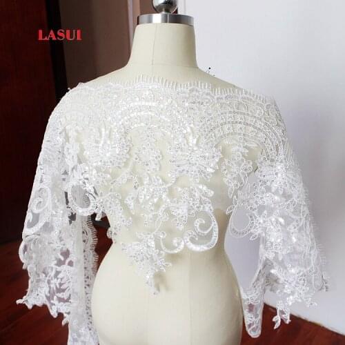 LASUI Wide40cm/1 yard New sequined eyelashes lace, high-grade lace trim used for wedding, veil, DIY headdress, clothes 0163