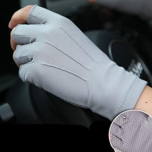 Summer Fishing Sun Gloves Breathable Non Slip Protection Half Finger Glove Thin Section Driving of The Driving Riding Mitt Glove
