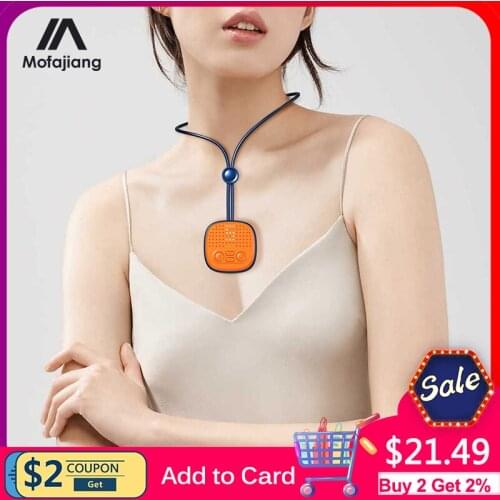Neck Massager Mini Intelligent Deep Tissue Massager Guasha Acupoint Stimulator Heating 9 Intensity Pulse Massage Instrument