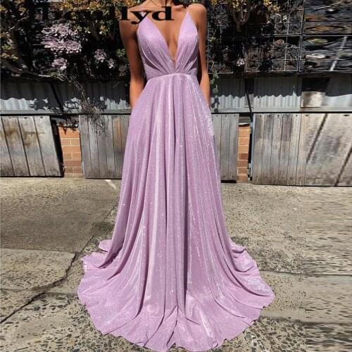 Mbcullyd Gorgeous V Neck Prom Dresses Long 2020 Stunning Sequined Evening Dress For Women Plus Size vestidos de fiesta de noche