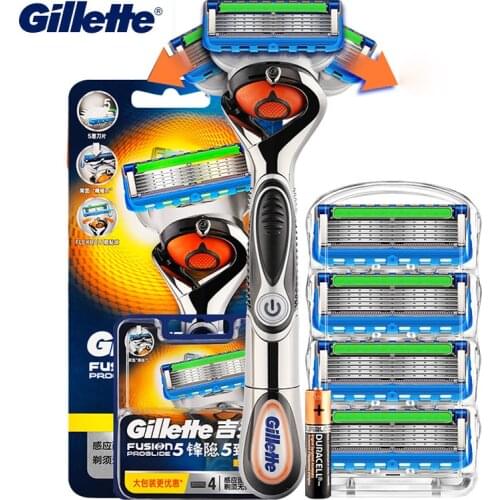 Mens Electric Razor Blades Gillette Fusion Power Flexball Shaver Trimmer Machine 5 Edges Repalcement Shaving Blades Cassettes
