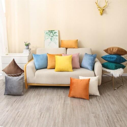 WZH Soft Velvet Cushion Cover Throw Pillow Cover Velvet Cushion Cover For Living Room Sofa Cushions Home Decoration