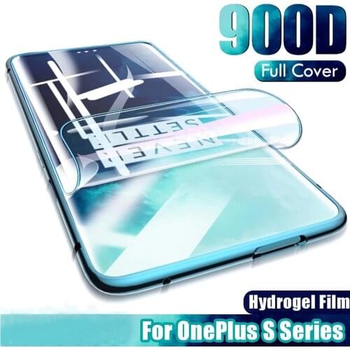 Soft full cover for oneplus 8 8T plus 7 7T pro Clover Nord N10 N100 hydrogel film Not Glass oneplus 6 6T phone screen protector