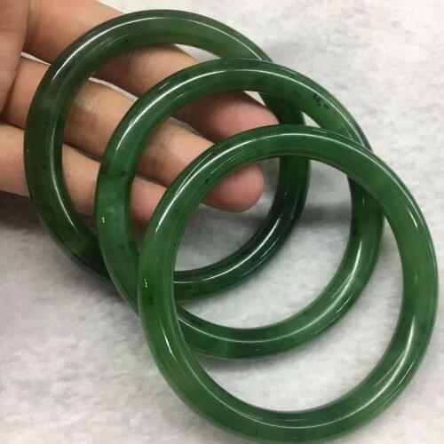 Natural 54-64mm Green Bracelet Fine Jewelry Jade Round Bangle Bracelets for Women Charm Bracelets Classic Bangles