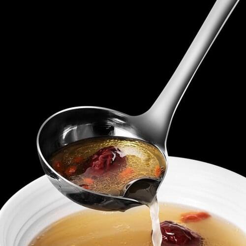 Stainless Steel Scoop Filter Grease Spoon Colander Spoon Soup Oil Separator Cooking Colander Tools Home Kitchen Gadgets