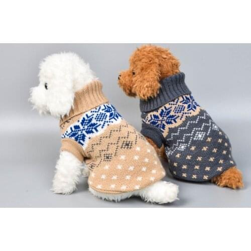 New Year Puppy Dog Sweater Winter Warm Clothing for Small Dogs Christmas Costume Chihuahua Coat Knitting Crochet Clothes