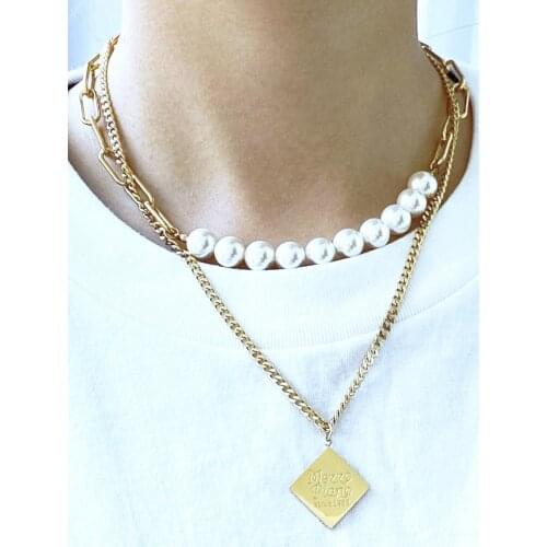 Fashion New Goddess Luxury Women Neckles Gold Luxe Jewelry Stainless Steel