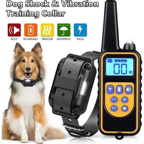 Dog Training Collar Electric Dog Shock Collar Waterproof Rechargeable No Harm Fast Training Effect For Small Medium Large Dogs
