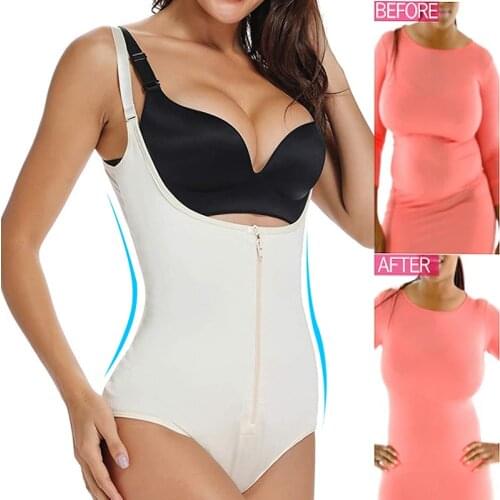 Full Body Shaper Women Slim Colombian Reductive Sheath Waist Trainer Corset Shapewear Bodysuit Slimming Underwear Open Crotch