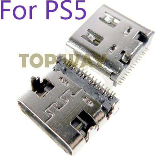 2PCS OEM For PlayStation 5 Dualshock Wireless PS5 Console Micro USB Charging Port Plug Power Connector Type-C Charger Socket