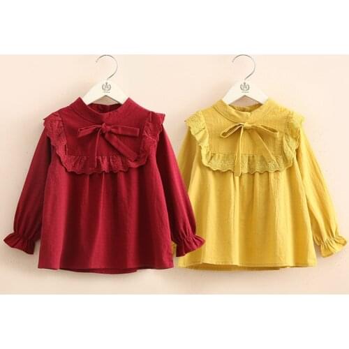 Toddler Girls Shirts Spring Autumn High-quality Cotton Long Sleeves Tops for Girl Kids Clothing 2 3 4 5 6 7 8 Y Children Shirt