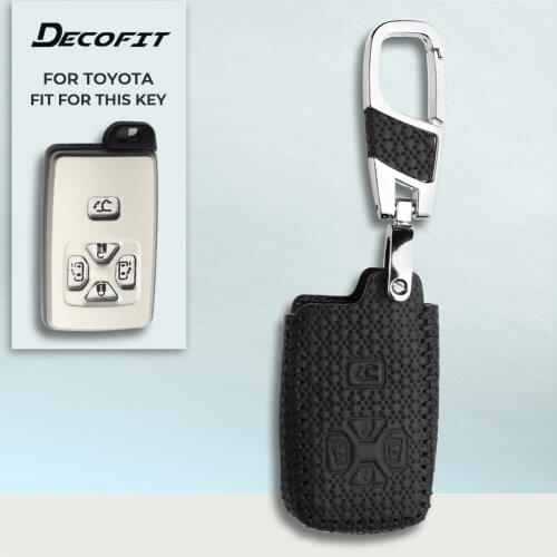 Replacement Key Cover for Toyota Alphard Reiz Previa Avalon Prius 5 Button Genuine Leather Keychain Remote Case Keyless Shell
