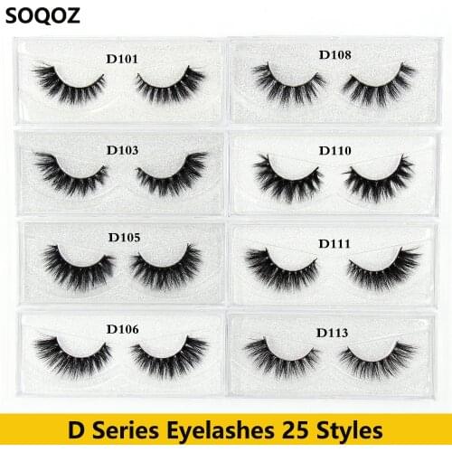 SOQOZ Eyelashes 3D Mink Lashes Luxury Hand Made Mink Eyelashes High Volume Lashes Cruelty Free Mink False Eyelashes