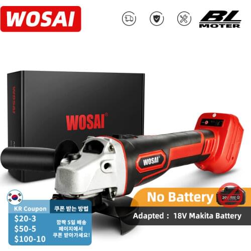 WOSAI M10 Cordless Electric Brushless Angle Electric Grinder Grinding Machine Polishing Cutting For 18V Makita Lithium Battery