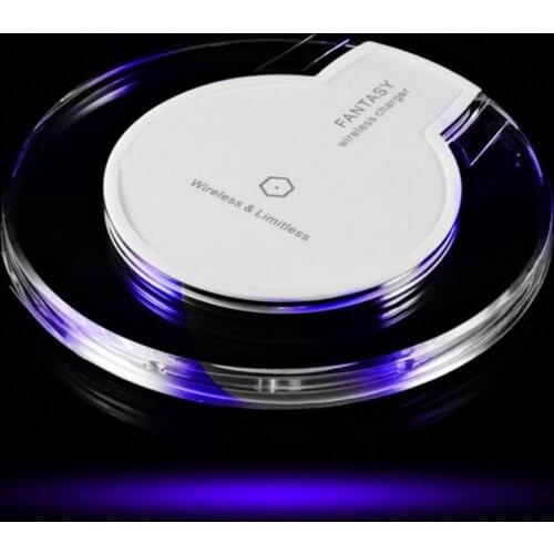 Universal Qi Wireless Charger Crystal Clear USB Phone Charging Pad For Samsung Galaxy S9 S8 Plus/S6 S7 Edge For iPhone X 8 Plus
