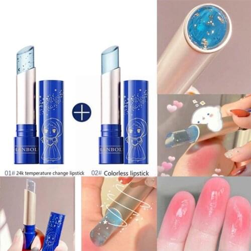 Moisturizing Lip Balm Natural Extract Lipstick Fade Lips Lipsticks Relieve Lines Dryness Moisture Changing Care Nourishing A1M3