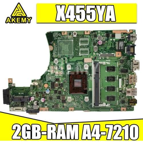 X455YI Laptop motherboard for ASUS X455YA X455Y X454Y A454Y K454Y R454Y original mainboard 2GB-RAM A4-7210 CPU