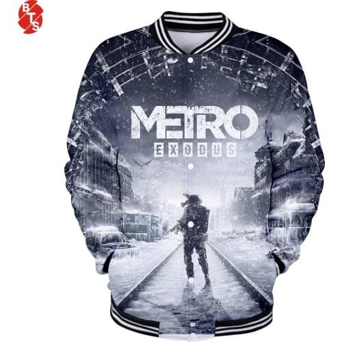 Metro Exodus 3D Printed Baseball Jackets Women/Men Casual Long Sleeve Jackets 2019 Hot Sale Fashion Streetwear Clothes