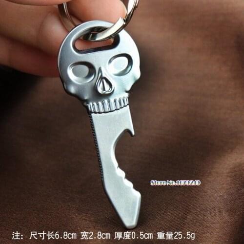 100pcs / lot Keychain Bottle Opener Skull Shape Pendant Keychain Wine Beer Bottle Opener Home Kitchen Tool Party Gift