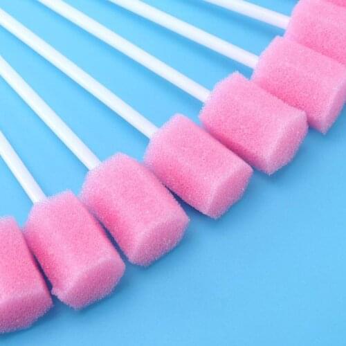 2021 New 10Pcs/Set Disposable Oral Care Spong Swabs Unflavored Sterile Dental Swabsticks