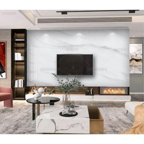 3D HD simple marble Self Adhesive wallpaper living room sofa TV white marble background wall minimalist mural papel DE parede