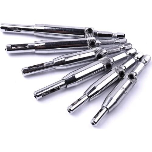 6Pcs/Set 1/4 Inch Shank High Quality HSS Self Centering Hinge Drill Bits Set Door Cabinet 5/64" 7/64" 9/64" 11/64" 13/64'' 1/4