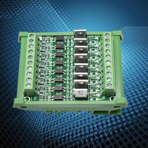 8-channel PLC Amplifier Board Input General-purpose Output NPN Optocoupler Isolation Board Transistor Board 5V 12-24V