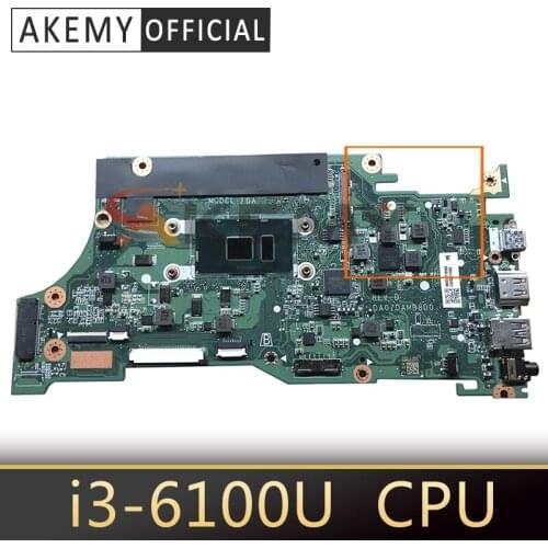 Akemy Laptop motherboard For ACER Aspire CP5-471 i3-6100U Mainboard DA0ZDAMB8D0 SR2EU