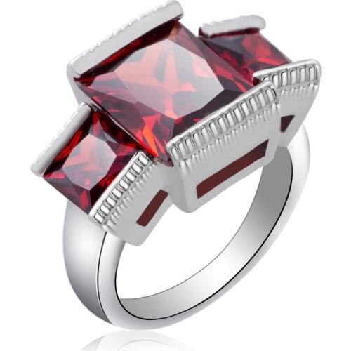 Jiumeng jewelry New fashion Exaggerated square big zircon ring jewelry wholesale female ring
