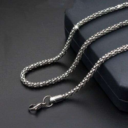 Fashion simple new titanium steel corn chain stainless steel chain unisex style jewelry hot sale
