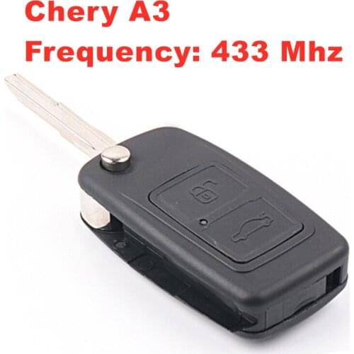 For Chery A3 remote key without transponder chip 433Mhz