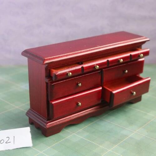 G07-X028 children baby gift Toy 1:12 Dollhouse mini Furniture Miniature rement Doll accessories wooden cabinet D021 1pcs