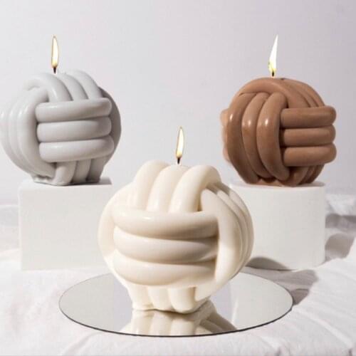 Giant Knot Candle Mold Creative Geometry Mold Knot Rubiks Cube Gypsum Korean Ins Style Nordic Home Decoration Handmade Mould