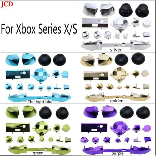 JCD 1 Set Bumpers Triggers Replacement D-Pad LB RB LT RT Electroplating Buttons Kit For Xbox Series X/S Controller