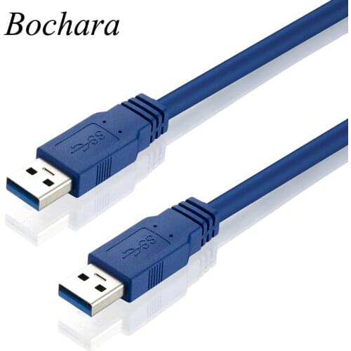 Bochara USB 3.0 Type A Male to Type A Male Data Cable Foil+Braided Shielded High Speed 30cm 60cm 1m 1.5m 1.8m 3m 5m