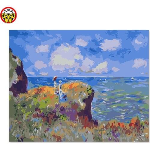 Painting by numbers art paint by number Famous, DIY home decor painting, decorations, handicrafts, abstract, landscape, sea