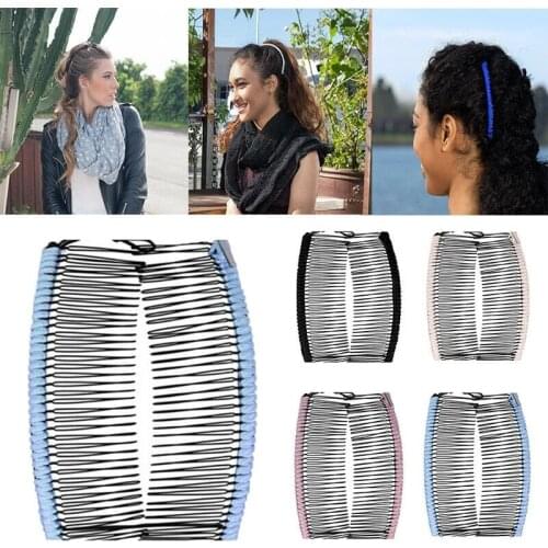 Lystrfac Banana Hair Clip for Women Girls Hair Combs Hairpin Vintage Back Head Headdress Hair Clips Insert Hair Accessories