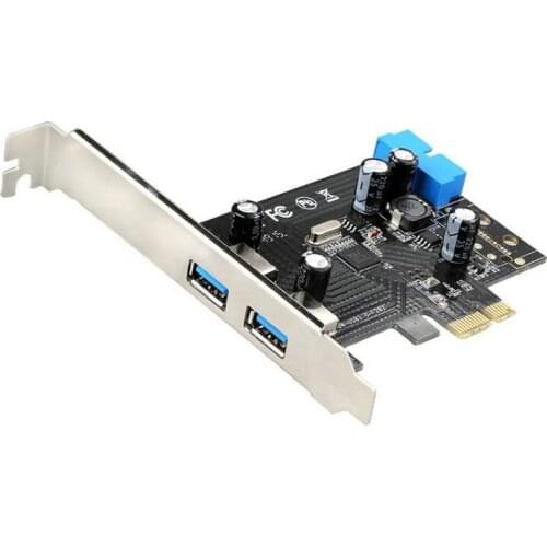 SuperSpeed 2 port USB 3.0 19pin PCI-E PCI Express pcie riser Card Motherboard 20P 20 pin Connector Chipest VL805