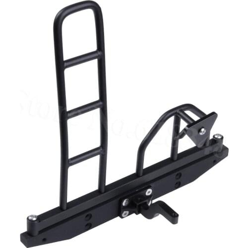 Metal Rear Bumper w/ Spare Tire Rack Carrier and Ladder for RC4WD D90 1/10 RC Crawler Car Parts